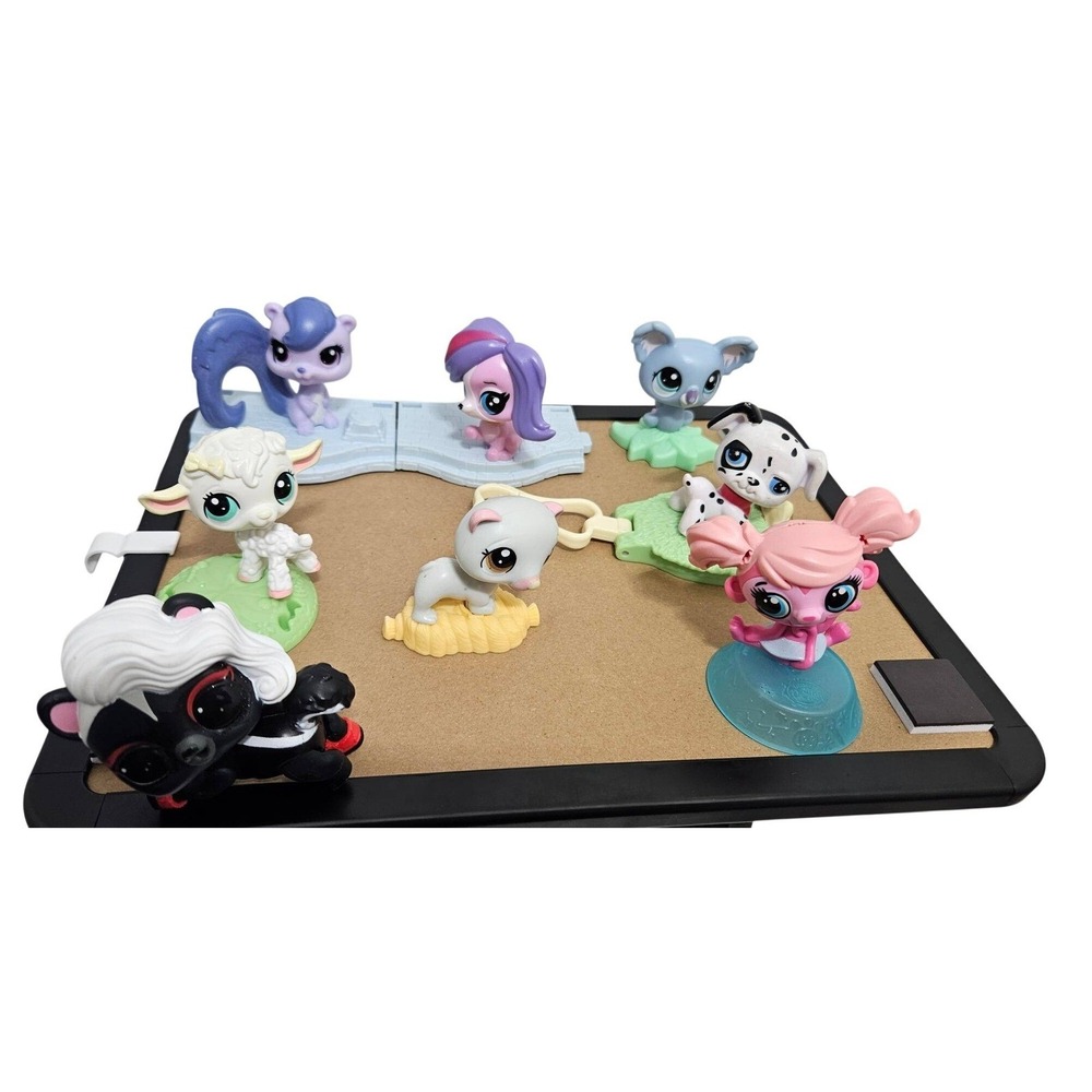 Littlest Pet Shop LPS Collection 8 Mini Figures Koala Monkey Dog Sheep Skunk *
